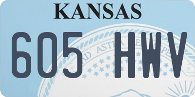 KS license plate 605HWV