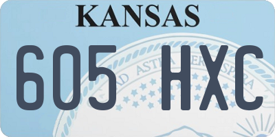 KS license plate 605HXC