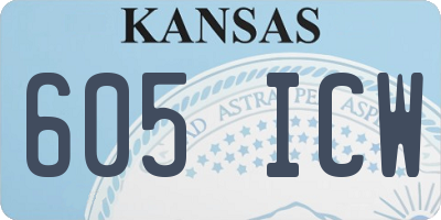 KS license plate 605ICW