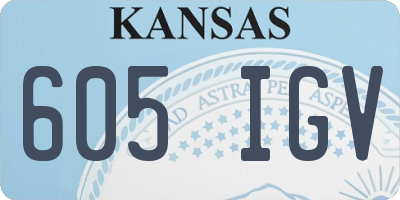 KS license plate 605IGV