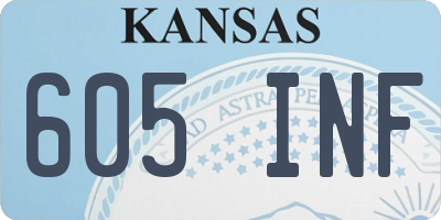 KS license plate 605INF