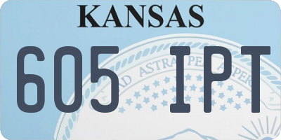 KS license plate 605IPT