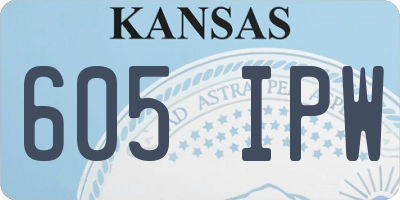 KS license plate 605IPW