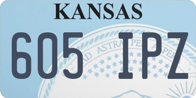 KS license plate 605IPZ