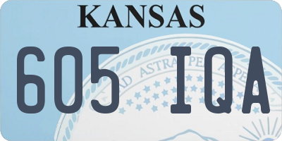 KS license plate 605IQA