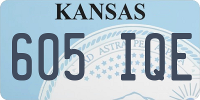 KS license plate 605IQE