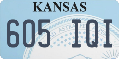 KS license plate 605IQI