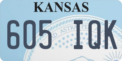 KS license plate 605IQK