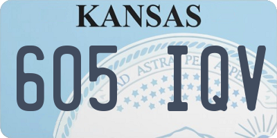 KS license plate 605IQV