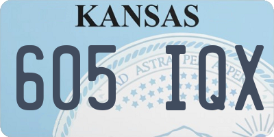 KS license plate 605IQX