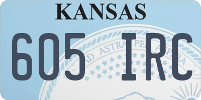 KS license plate 605IRC