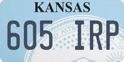 KS license plate 605IRP