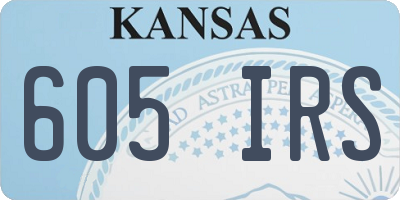 KS license plate 605IRS