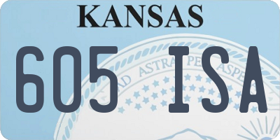 KS license plate 605ISA