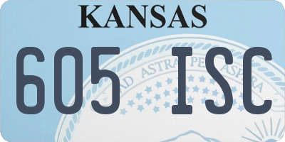 KS license plate 605ISC