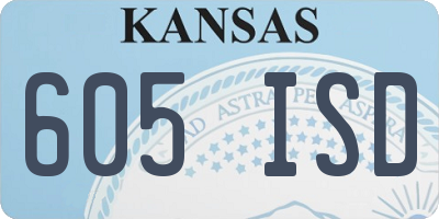 KS license plate 605ISD