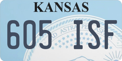 KS license plate 605ISF