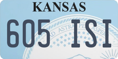KS license plate 605ISI