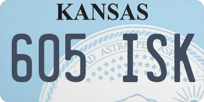 KS license plate 605ISK
