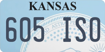 KS license plate 605ISO