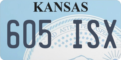 KS license plate 605ISX