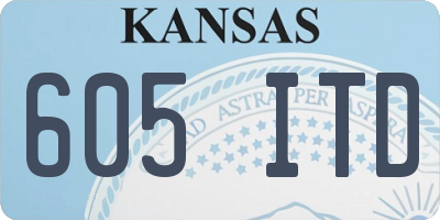 KS license plate 605ITD