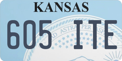 KS license plate 605ITE