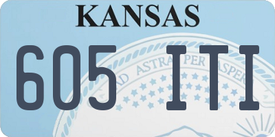 KS license plate 605ITI