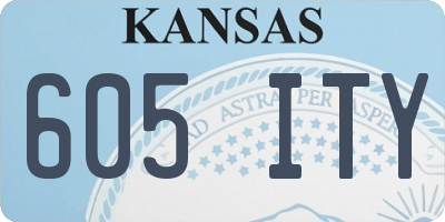 KS license plate 605ITY