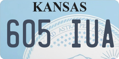 KS license plate 605IUA