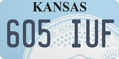 KS license plate 605IUF