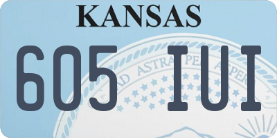 KS license plate 605IUI
