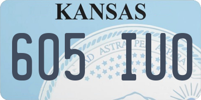 KS license plate 605IUO