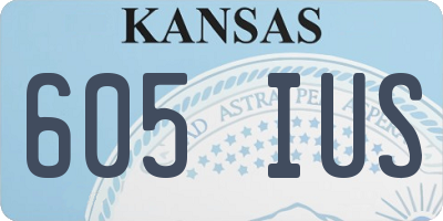 KS license plate 605IUS