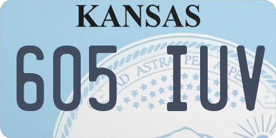 KS license plate 605IUV