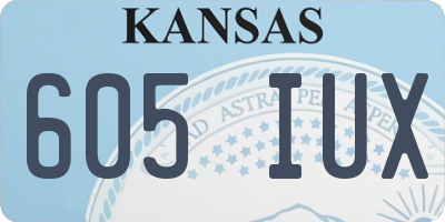 KS license plate 605IUX