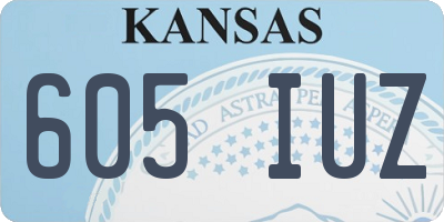 KS license plate 605IUZ
