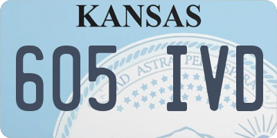 KS license plate 605IVD
