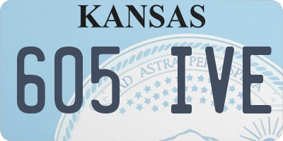 KS license plate 605IVE
