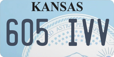 KS license plate 605IVV