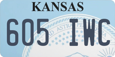 KS license plate 605IWC