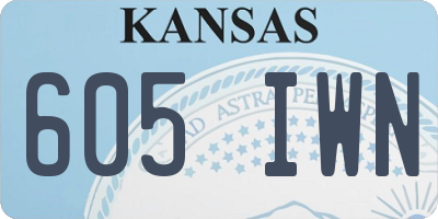 KS license plate 605IWN