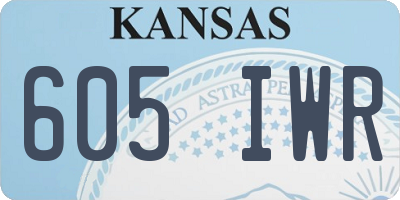 KS license plate 605IWR