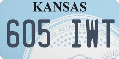 KS license plate 605IWT