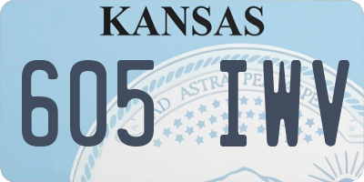 KS license plate 605IWV
