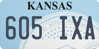 KS license plate 605IXA