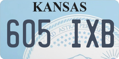 KS license plate 605IXB