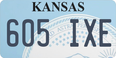 KS license plate 605IXE