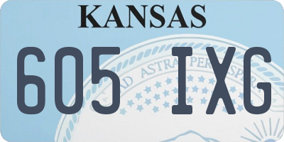 KS license plate 605IXG