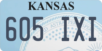 KS license plate 605IXI